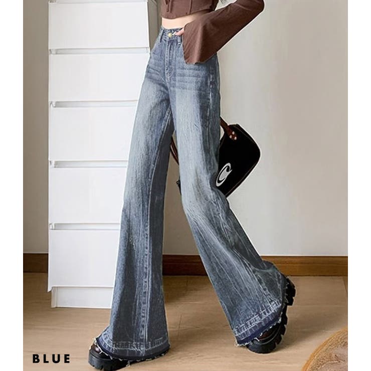 デニム フレアパンツ カットオフパンツ | teddyshop | 詳細画像20 