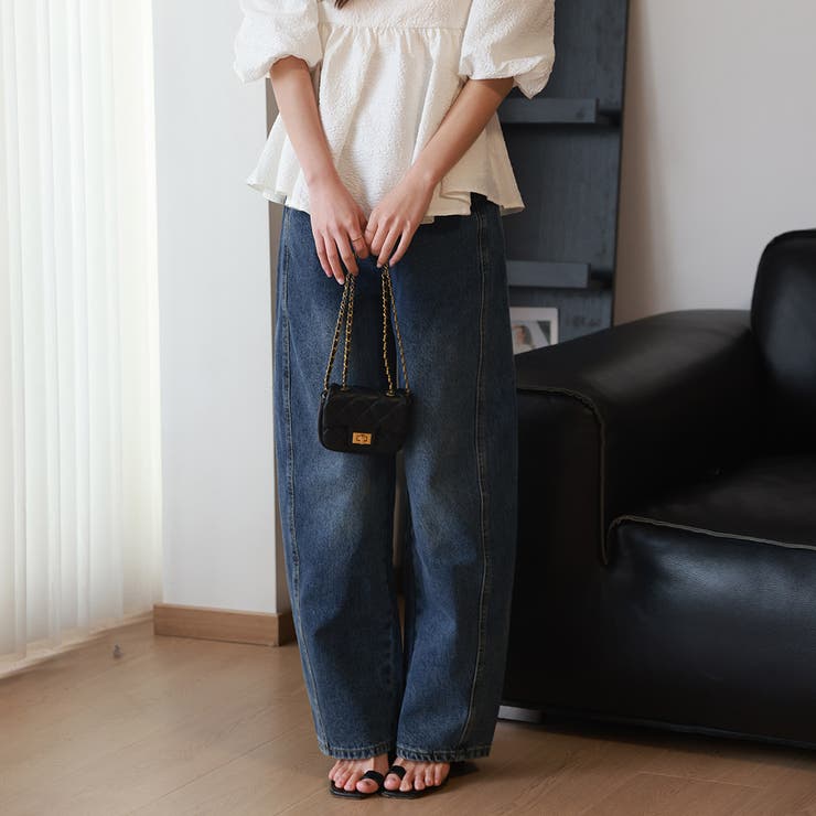 カーブデニム パンツ ワイド | teddyshop | 詳細画像13 
