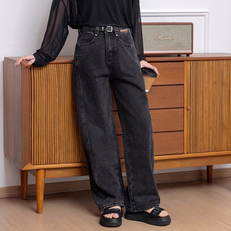 カーブデニム パンツ ワイド | teddyshop | 詳細画像21 