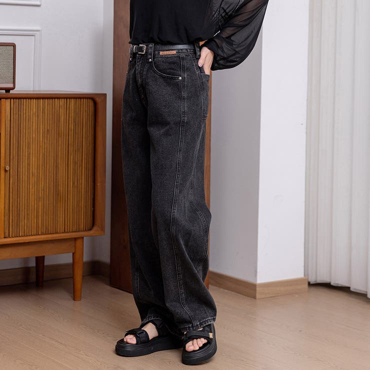 カーブデニム パンツ ワイド | teddyshop | 詳細画像22 