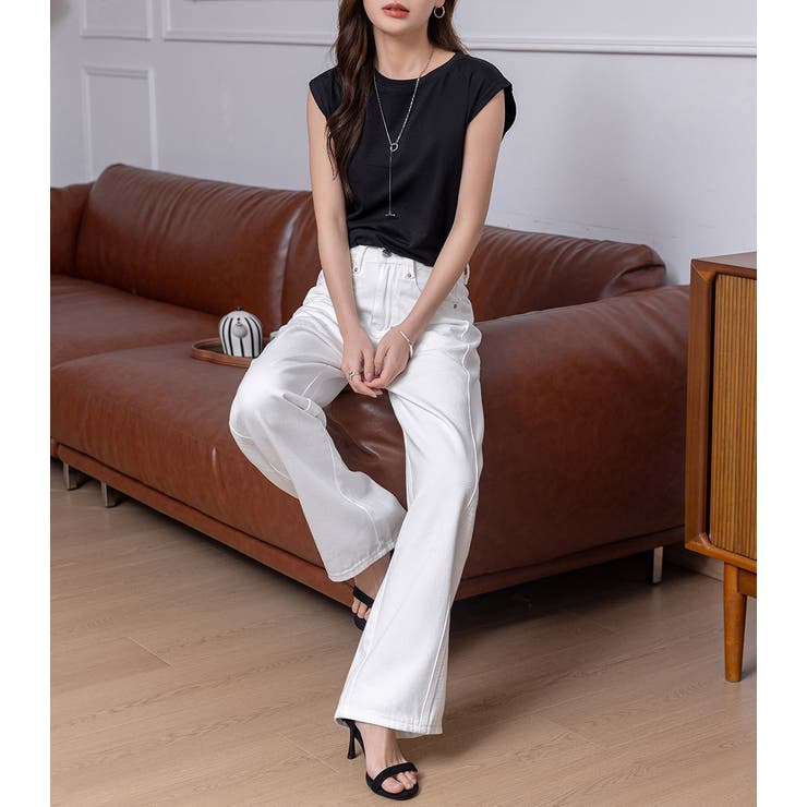 カーブデニム パンツ ワイド | teddyshop | 詳細画像30 