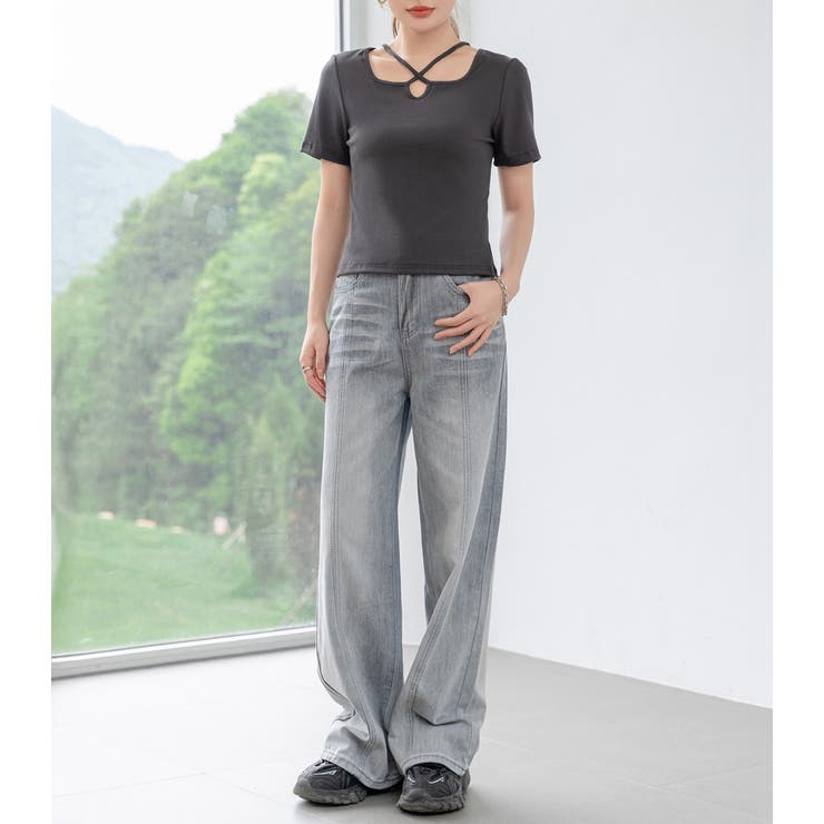 ワイド ストレート デニム | teddyshop | 詳細画像18 