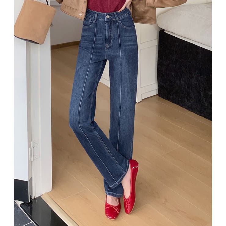 「美脚強調センター」デニム パンツ ストレート | teddyshop | 詳細画像10 