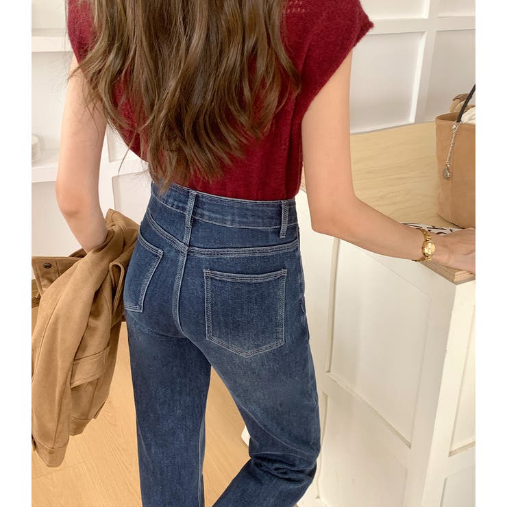 「美脚強調センター」デニム パンツ ストレート | teddyshop | 詳細画像13 