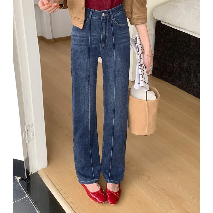 「美脚強調センター」デニム パンツ ストレート | teddyshop | 詳細画像9 