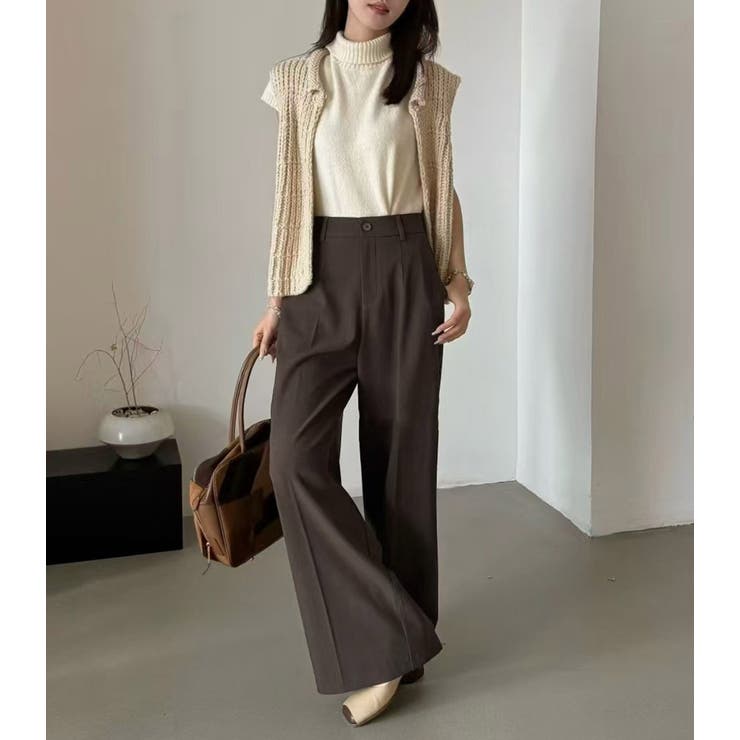 「バックゴムでウエストすっきり」ワイドパンツ レディース 全6色 | teddyshop | 詳細画像16 