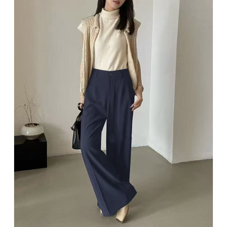 「バックゴムでウエストすっきり」ワイドパンツ レディース 全6色 | teddyshop | 詳細画像22 