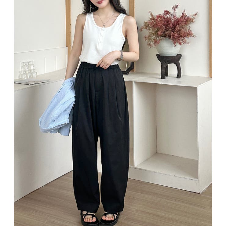 「だらしなく見せず落ち感に転換」タックパンツ バルーンパンツ レディース | teddyshop | 詳細画像10 