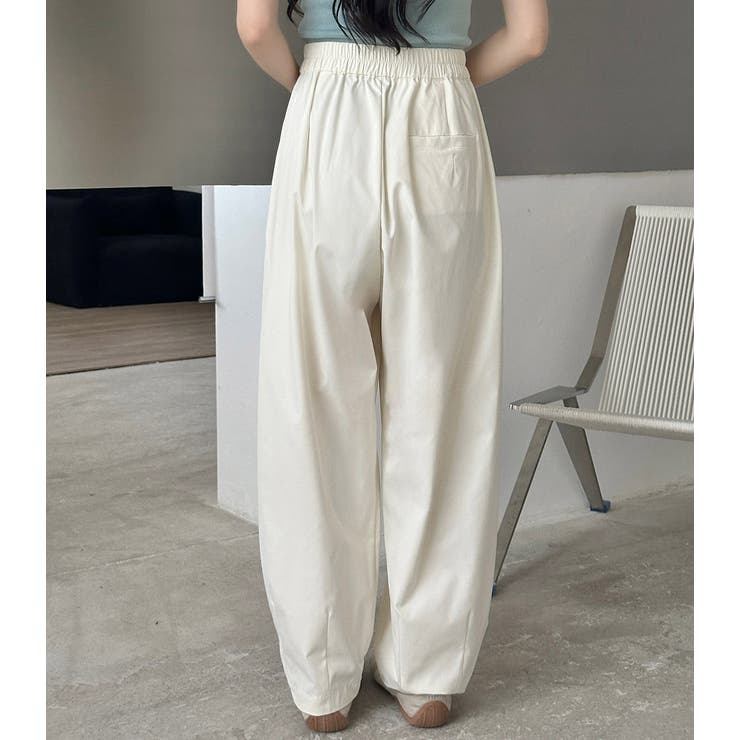 「だらしなく見せず落ち感に転換」タックパンツ バルーンパンツ レディース | teddyshop | 詳細画像25 