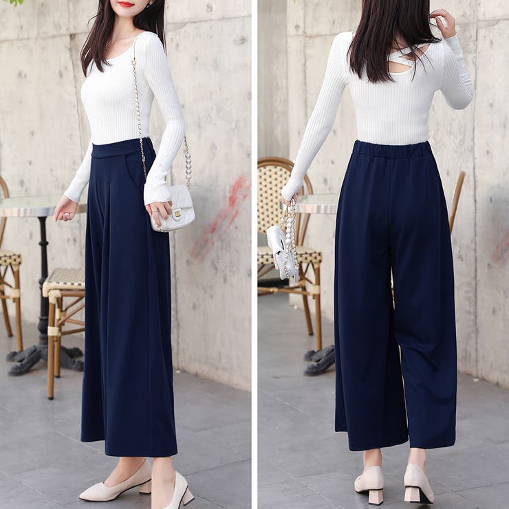 フレアパンツ 全10色 オフィスカジュアル[品番：TY000003601