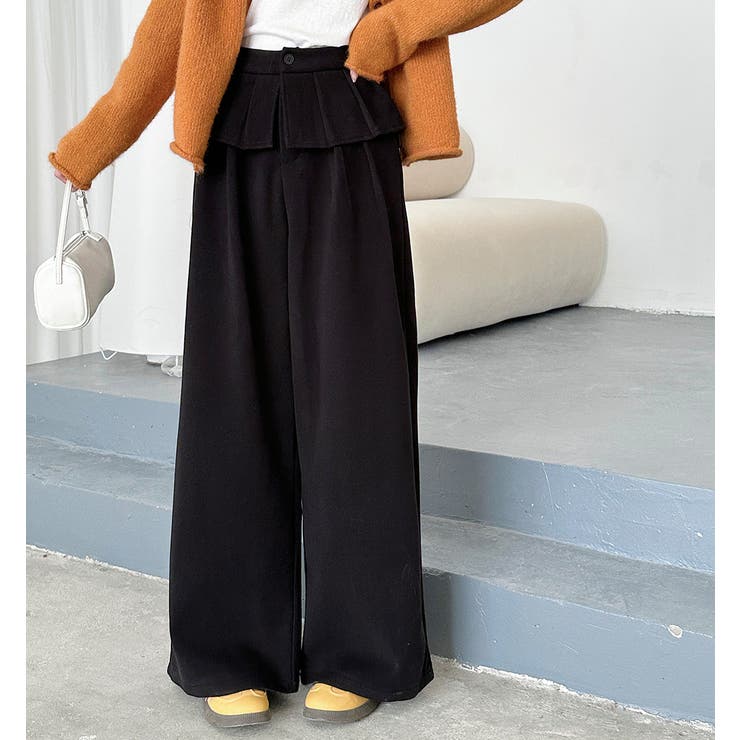 「ぱっと華やかウエストフリル」ワイドパンツ レディース ボトムス | teddyshop | 詳細画像13 