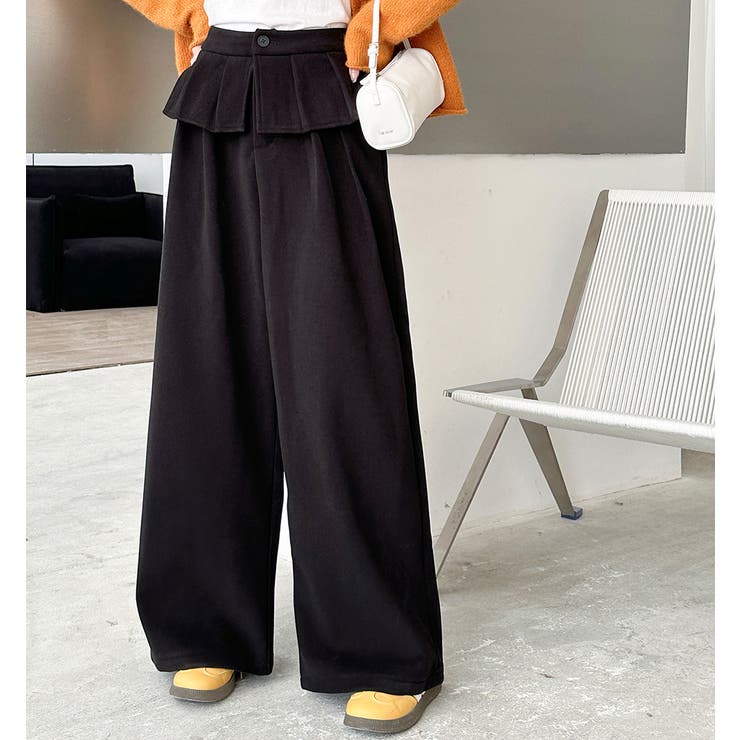 「ぱっと華やかウエストフリル」ワイドパンツ レディース ボトムス | teddyshop | 詳細画像14 