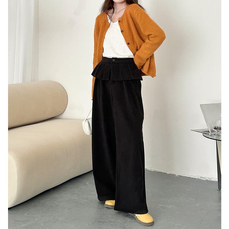 「ぱっと華やかウエストフリル」ワイドパンツ レディース ボトムス | teddyshop | 詳細画像15 