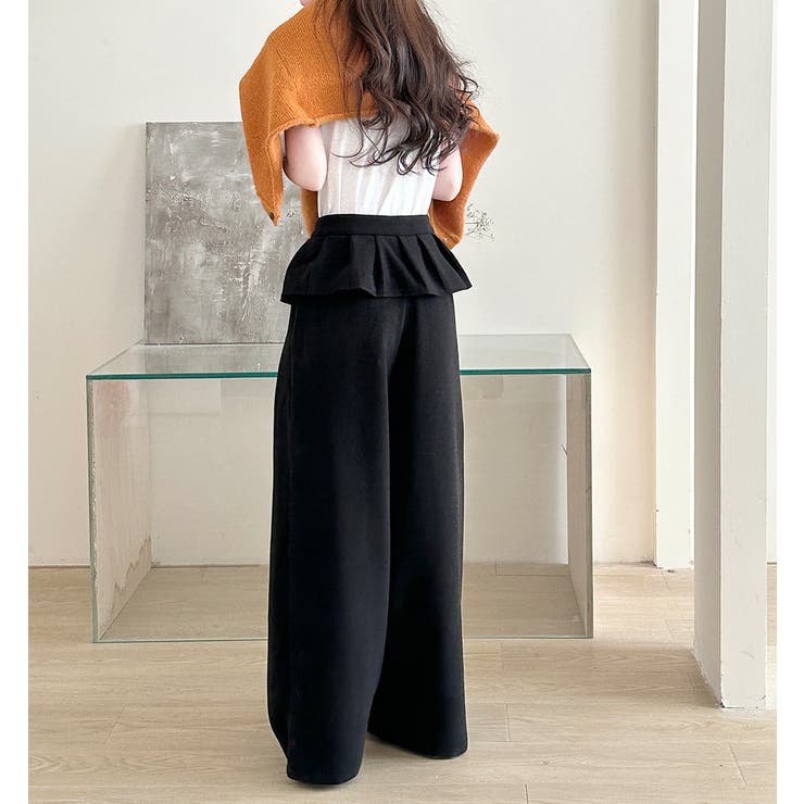 「ぱっと華やかウエストフリル」ワイドパンツ レディース ボトムス | teddyshop | 詳細画像16 