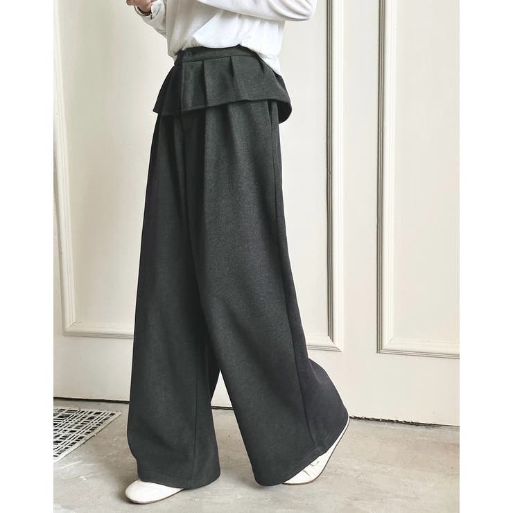 「ぱっと華やかウエストフリル」ワイドパンツ レディース ボトムス | teddyshop | 詳細画像8 