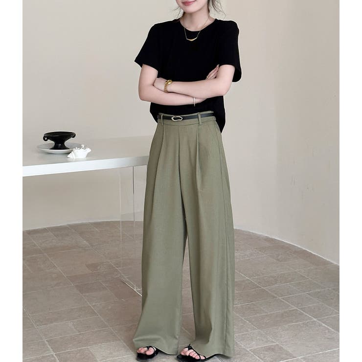 「ナチュラルな大人の色味」ワイドパンツ リネン レディース | teddyshop | 詳細画像16 