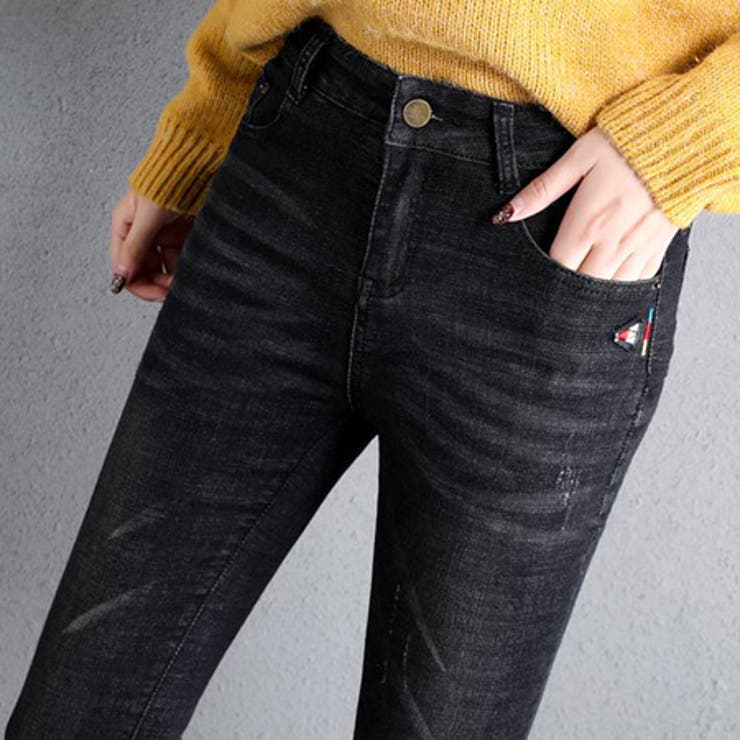 A：ブラック | ストレッチスキニー レディース ストレート | teddyshop