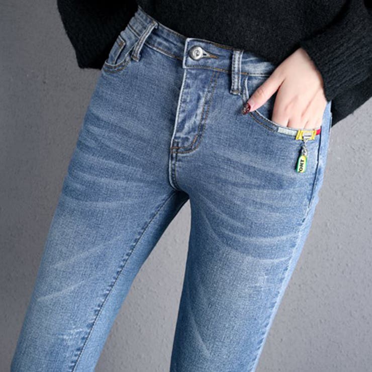 B：ライトブルー | ストレッチスキニー レディース ストレート | teddyshop