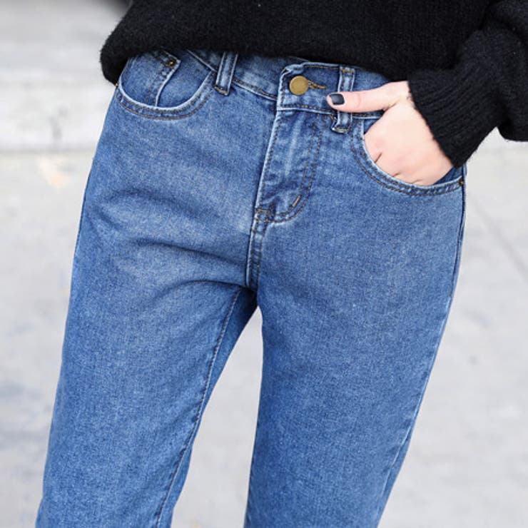 ブルー | カットオフデニム レディース ストレート | teddyshop