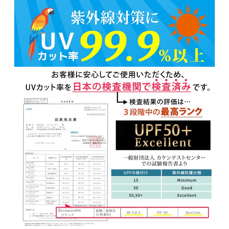 【紫外線カット率99 9％以上】ラッシュガード 水着体型カバー | teddyshop | 詳細画像13 
