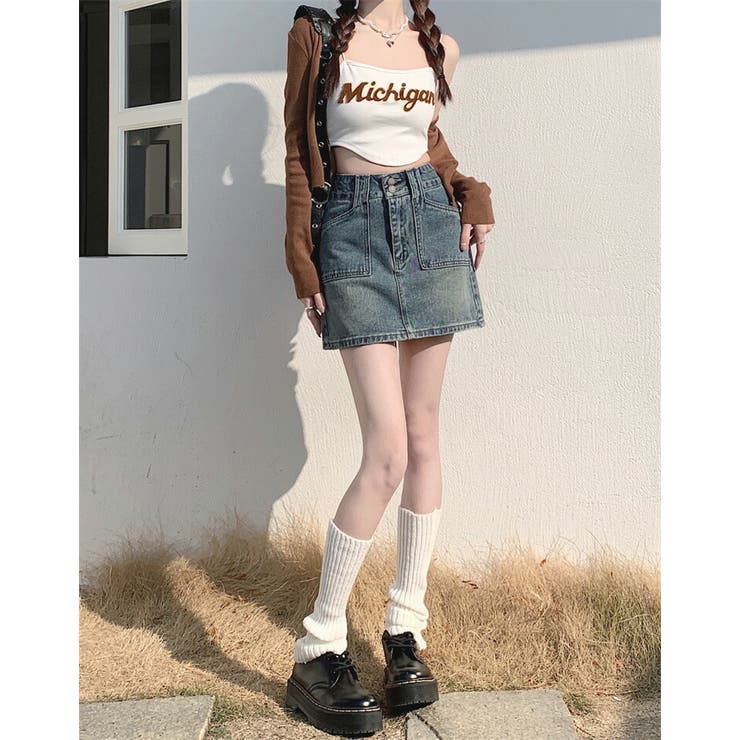 デニム ミニスカート ハイウエスト | teddyshop | 詳細画像9 