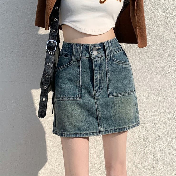 デニム ミニスカート ハイウエスト | teddyshop | 詳細画像4 