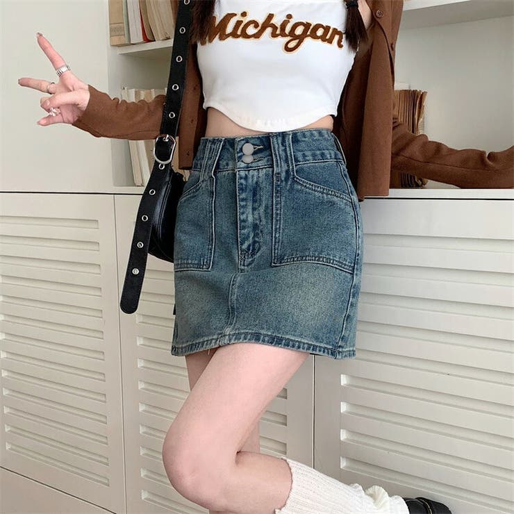 デニム ミニスカート ハイウエスト | teddyshop | 詳細画像5 