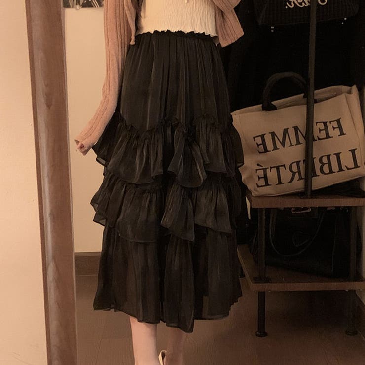 フレアスカート ロング フリル | teddyshop | 詳細画像8 