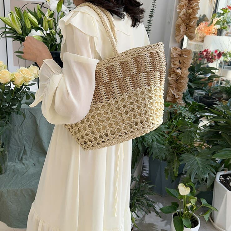 品多く トートバッグ 肩掛け[品番：TY000007950]｜teddyshop かごバッグ バッグ