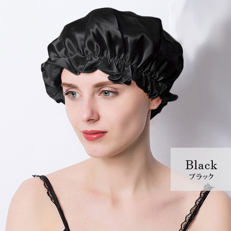 ヘアキャップナイトキャップシルク100%髪レディースロングショート試験片2点セットヘアケア美髪かわいい黒就寝快眠帽子保湿寝癖パサつき予防オールシーズン夏吸汗冬防寒プレゼントギフト