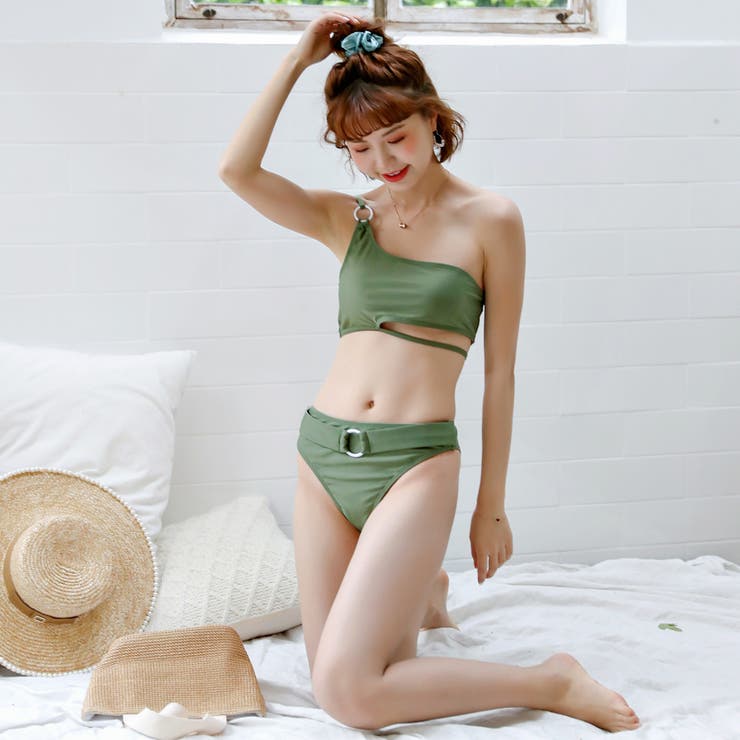 ワンショルダー ビキニ 水着[品番：TY000005623]｜teddyshop（テディー