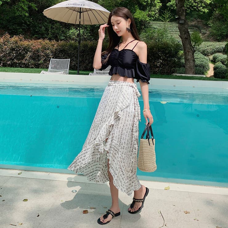 水着体型カバー オフショルダー パレオ | teddyshop | 詳細画像5 