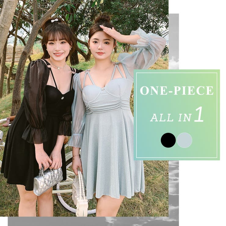 水着体型カバー ワンピース 大きいサイズ | teddyshop | 詳細画像2 