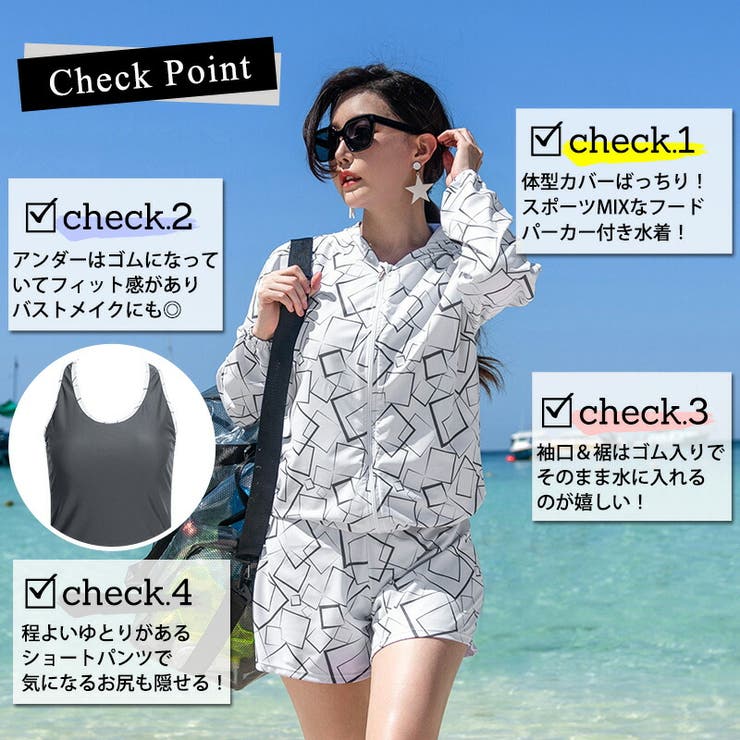 水着体型カバー タンキニ ママ水着 | teddyshop | 詳細画像3 