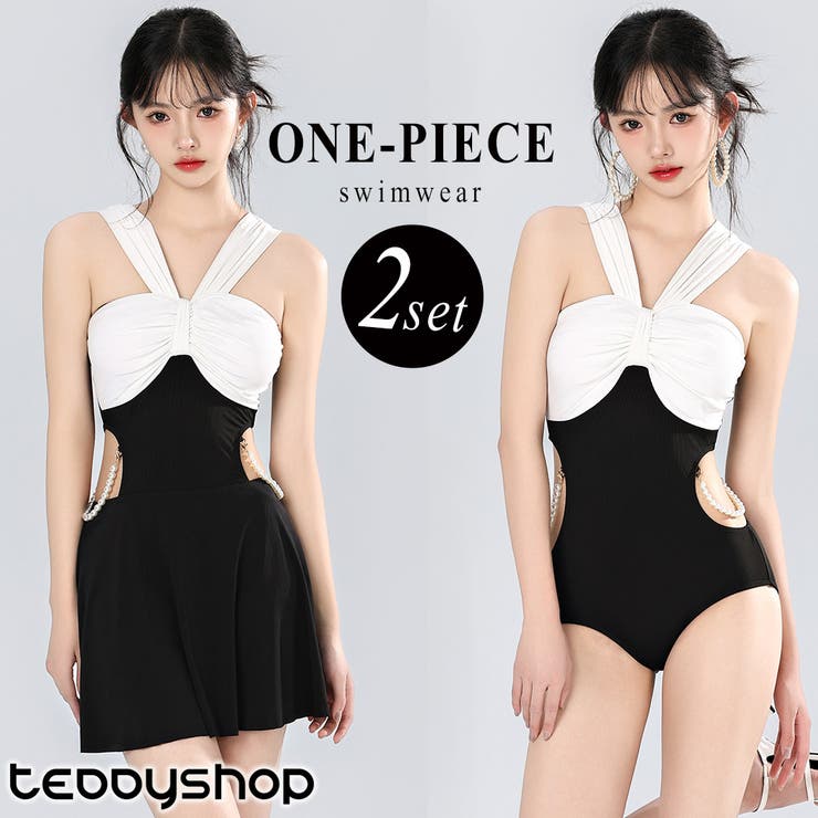 水着体型カバー 無地 ワンピース | teddyshop | 詳細画像1 