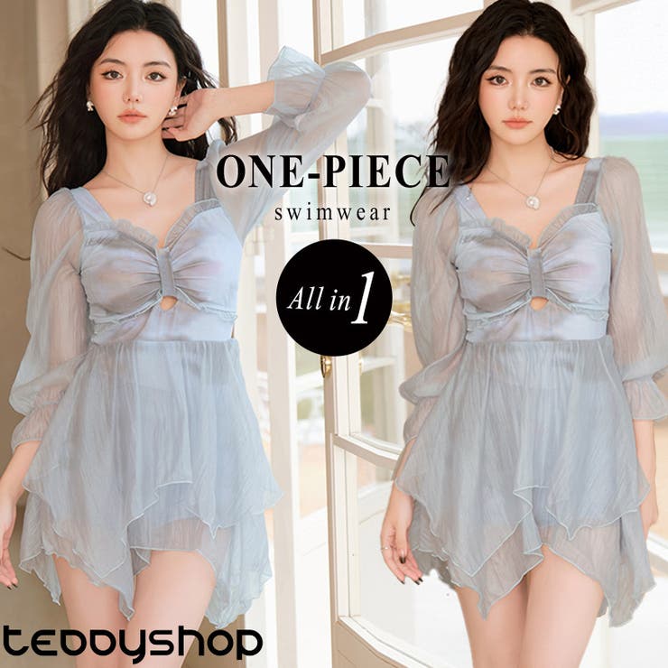 水着体型カバー ワンピース シンプル | teddyshop | 詳細画像1 