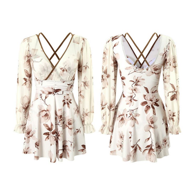 ワンピース水着 体型カバー 花柄 | teddyshop | 詳細画像27 