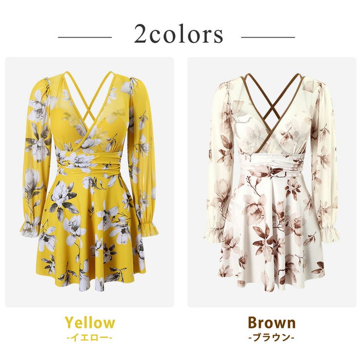 ワンピース水着 体型カバー 花柄 | teddyshop | 詳細画像9 