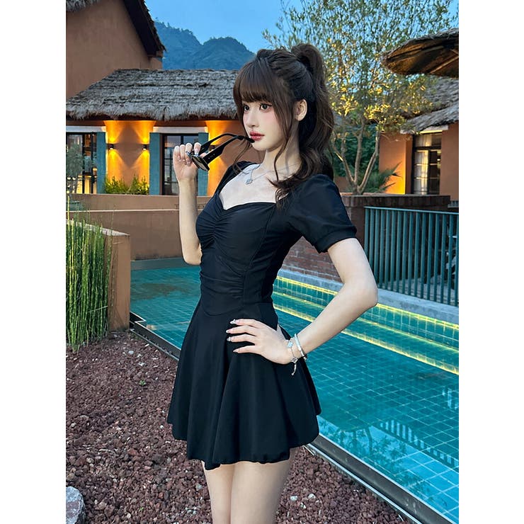 水着体型カバー ワンピース 無地 | teddyshop | 詳細画像10 