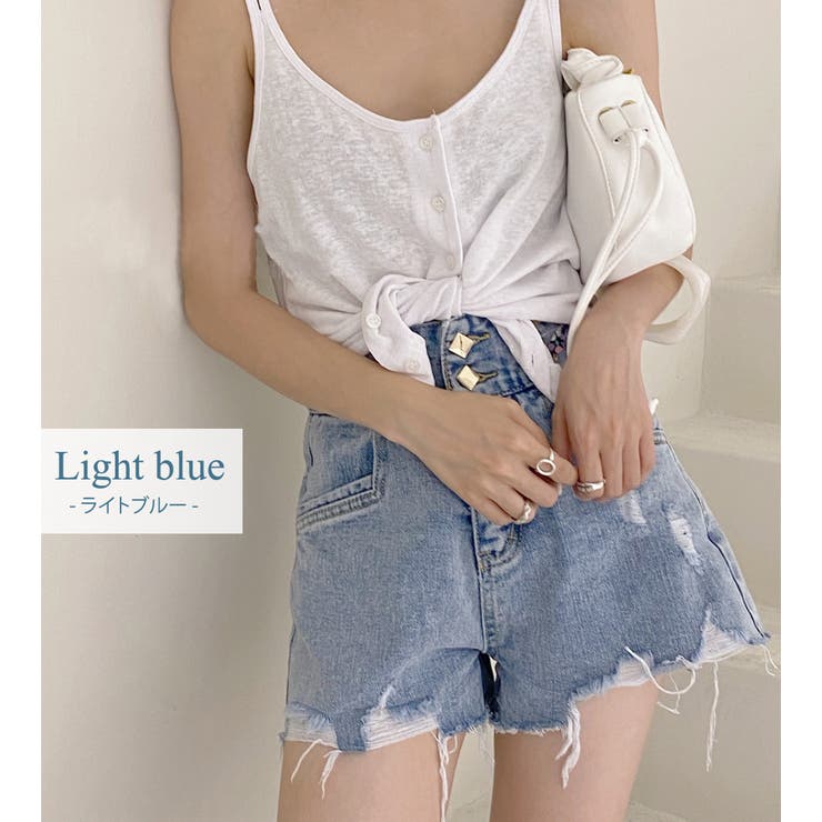 デニムショートパンツ レディース ジーンズ | teddyshop | 詳細画像4 