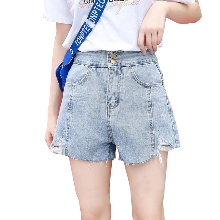 デニムショートパンツ レディース ハイウエスト 品番 Ty Teddyshop テディーショップ のレディース ファッション通販 Shoplist ショップリスト
