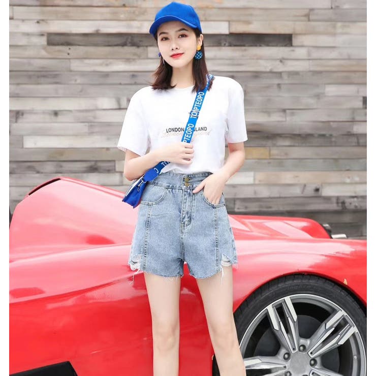 デニムショートパンツ レディース ハイウエスト | teddyshop | 詳細画像4 