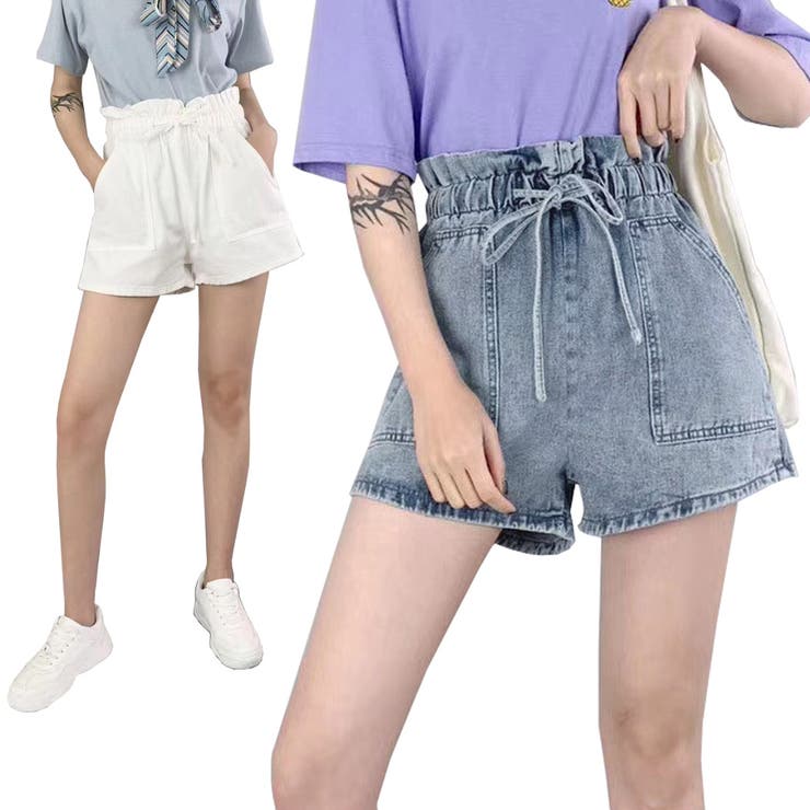 デニムショートパンツ レディース フリル風 品番 Ty Teddyshop テディーショップ のレディース ファッション通販 Shoplist ショップリスト