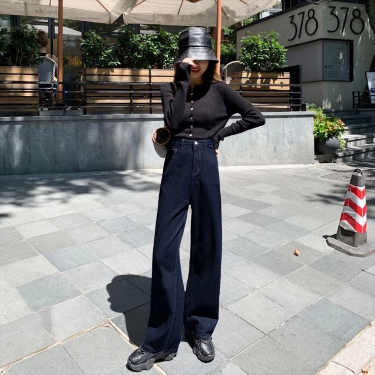 フレアデニム ワイドパンツ レディース | teddyshop | 詳細画像4 