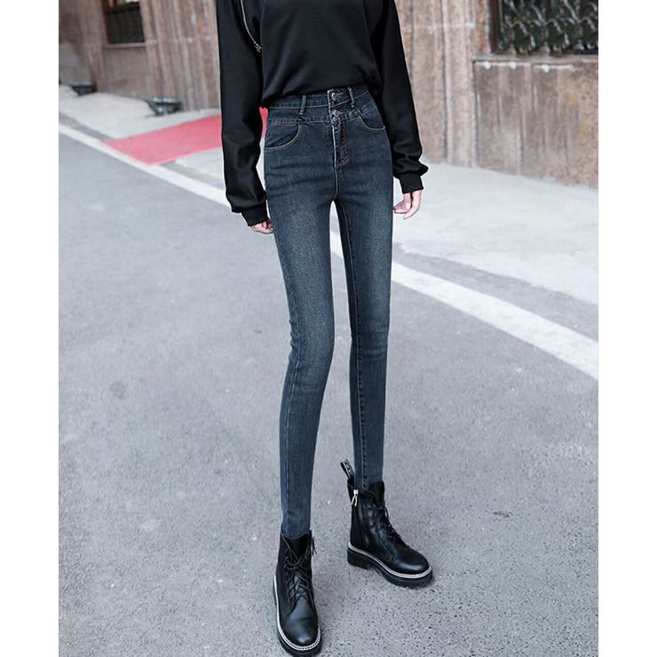 ハイウエストスキニーパンツ デニム スリム | teddyshop | 詳細画像7 