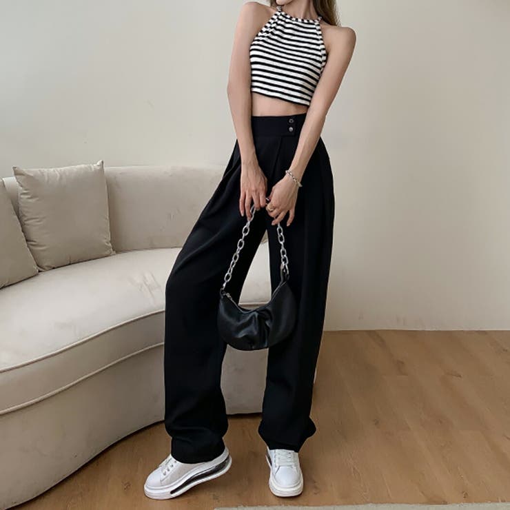 タックパンツ ハイウエスト カラーパンツ | teddyshop | 詳細画像6 