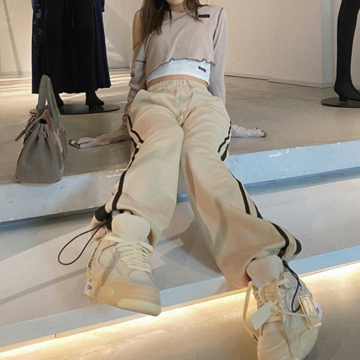 リブワイドパンツレディースきれいめ春夏リブパンツリブ生地ウエストゴムストレッチ部屋着10分丈ロング丈ボトムスワンマイルウェアこなれ感可愛いお洒落体型カバー無地メンズライクシンプルカジュアル普段使いゆったり楽ちん抜け感リラックスお家大人薄手秋黒白