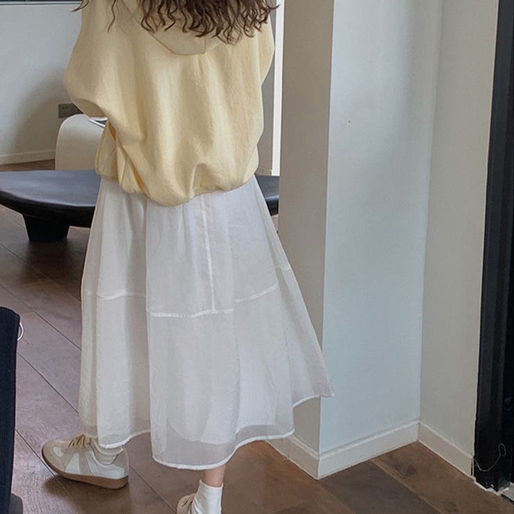 フレアスカート シアー ロングスカート | teddyshop | 詳細画像15 