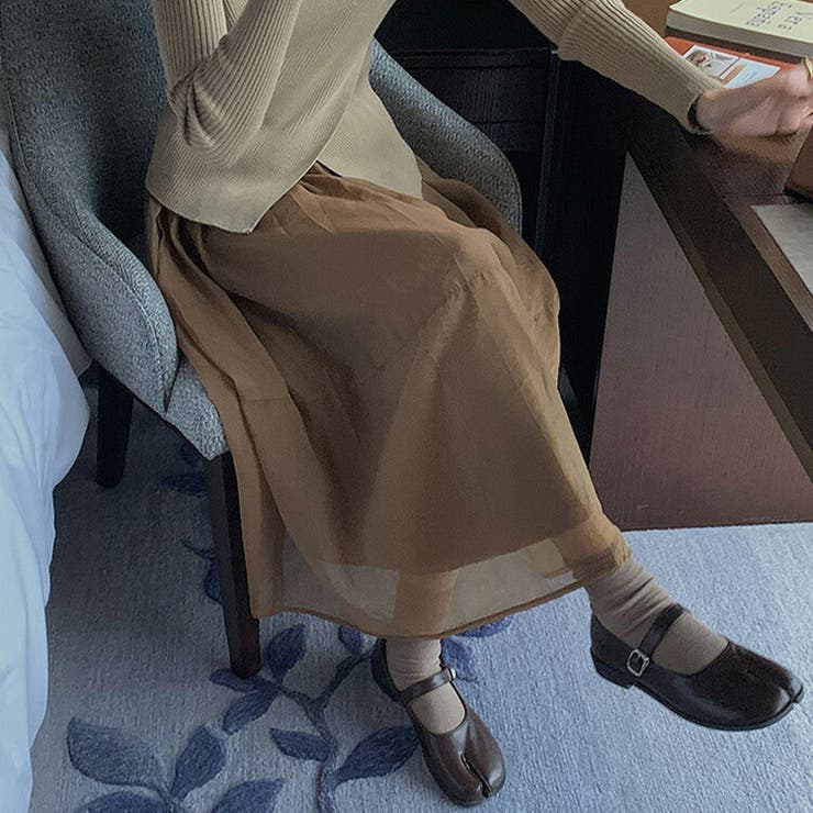 フレアスカート シアー ロングスカート | teddyshop | 詳細画像23 