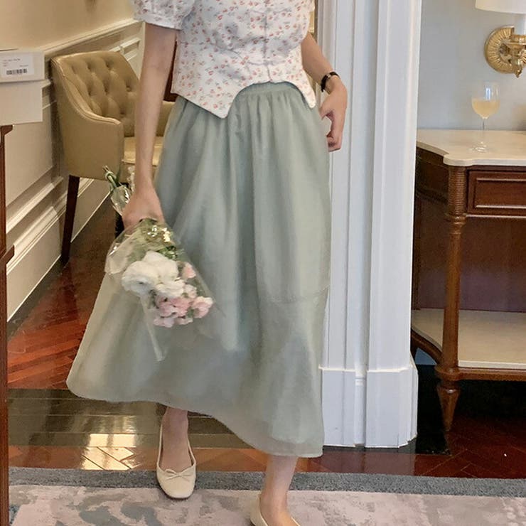 フレアスカート シアー ロングスカート | teddyshop | 詳細画像30 